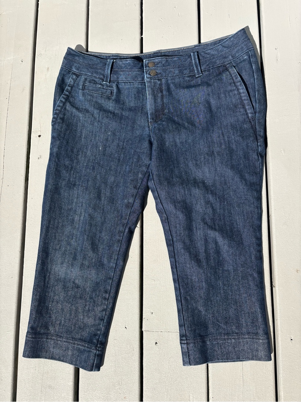 Women's Lands End denim capris size 12p